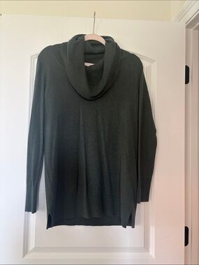 LOFT Olive Green Cowl Neck Sweater